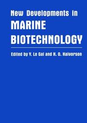 Cover of: New developments in marine biotechnology