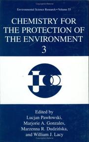 Cover of: Chemistry for the Protection of the Environment 3 (Environmental Science Research) by 