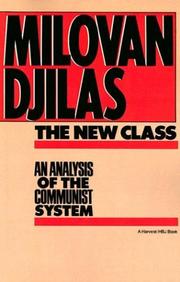 Cover of: The new class by Milovan Đilas