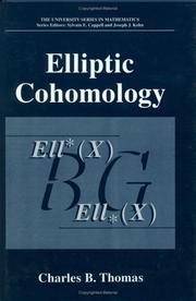 Cover of: Elliptic cohomology