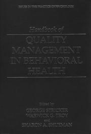 Cover of: Handbook of Quality Management in Behavioral Health (Issues in the Practice of Psychology)