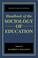 Cover of: Handbook of the Sociology of Education (HANDBOOKS OF SOCIOLOGY AND SOCIAL RESEARCH) (Handbooks of Sociology and Social Research)