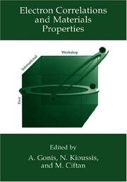 Cover of: Electron correlations and materials properties