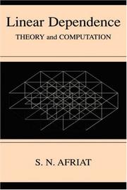 Cover of: Linear Dependence: Theory and Computation