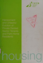Cover of: Harassment and Unlawful Eviction