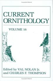 Cover of: Current Ornithology, Volume 16 (Current Ornithology) by 