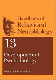Cover of: Developmental Psychobiology (Handbooks of Behavioral Neurobiology)