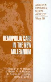 Cover of: Hemophilia Care in the New Millennium (Advances in Experimental Medicine and Biology)