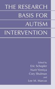 Cover of: The Research Basis for Autism Intervention by 