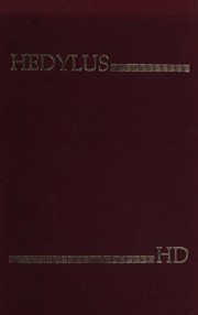Cover of: Hedylus by H. D. (Hilda Doolittle)