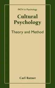 Cultural psychology by Carl Ratner