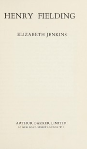 Cover of: Henry Fielding by Elizabeth Jenkins
