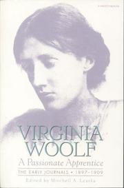 Cover of: Passionate Apprentice by Virginia Woolf