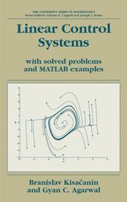 Cover of: Linear Control Systems: With Solved Problems and MATLAB Examples (University Series in Mathematics)