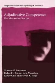 Cover of: Adjudicative Competence | Norman G. Poythress Jr.