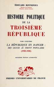 Cover of: Histoire Politique de la Troisième République