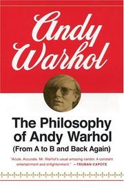 The philosophy of Andy Warhol by Andy Warhol