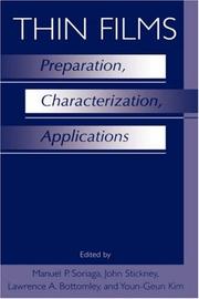 Cover of: Thin Films: Preparation, Characterization, Applications