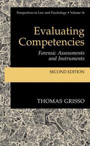 Cover of: Evaluating Competencies by Thomas Grisso