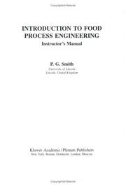 Cover of: Introduction to Food Process Engineering (Food Science Texts Series) | P.G. Smith
