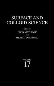 Cover of: Surface and Colloid Science Volume 17 (Surface and Colloid Science) | 