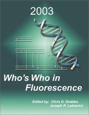 Cover of: Who's Who in Fluorescence 2003
