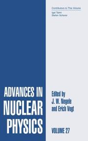Cover of: Advances in Nuclear Physics, Volume 27 (Advances in the Physics of Particles and Nuclei)