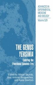 Cover of: The Genus Yersinia by 