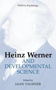 Cover of: Heinz Werner and developmental science