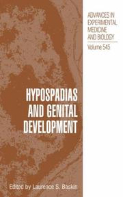 Cover of: Hypospadias and Genital Development by Laurence S. Baskin