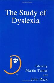 Cover of: The Study of Dyslexia by Martin Turner