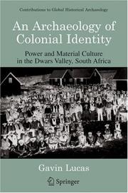 Cover of: An Archaeology of Colonial Identity by Gavin Lucas