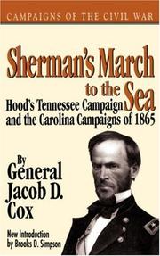Cover of: Sherman's march to the sea: Hood's Tennessee Campaign & the Carolina Campaigns of 1865