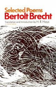 Cover of: Selected Poems by Bertolt Brecht