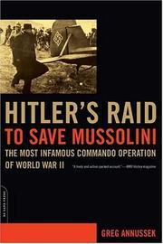 Cover of: Hitler's Raid to Save Mussolini: The Most Infamous Commando Operation of World War II