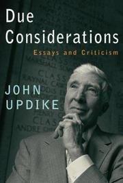 Cover of: Due Considerations: Essays and Criticism