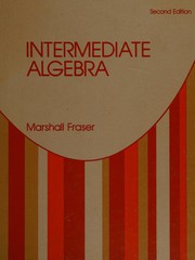 Cover of: Intermediate algebra by Marshall Fraser