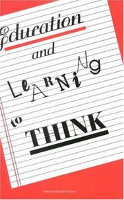 Cover of: Education and learning to think
