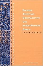 Cover of: Factors affecting contraceptive use in Sub-Saharan Africa | 