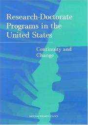 Cover of: Research-doctorate programs in the United States: continuity and change