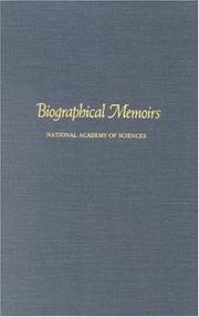 Cover of: Biographical Memoirs by Office of the Home Secretary, National Academy of Sciences U.S.