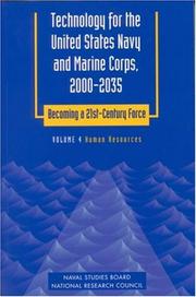 Cover of: Human Resources (Technology for the United States Navy and Marine Corps, 2000-2035 Becoming a 21st-Century Force , Vol 4)