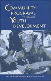 Cover of: Community Programs to Promote Youth Development