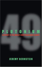 Cover of: Plutonium by Jeremy Bernstein