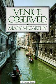 Cover of: Venice Observed (Art and Places) by Mary McCarthy