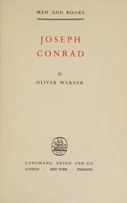 Cover of: Joseph Conrad by Oliver Warner