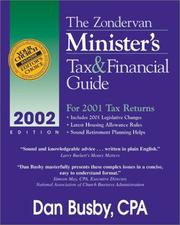 Cover of: Zondervan 2002 Minister's Tax & Financial Guide, The