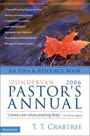 Cover of: The Zondervan 2006 Pastor's Annual: An Idea and Resouce Book (Zondervan Pastor's Annual)