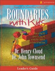 Cover of: Boundaries with Kids Leader's Guide by Henry Cloud, John Sims Townsend