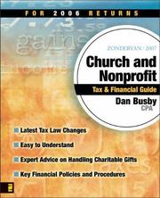 Cover of: Zondervan 2007 Church and Nonprofit Tax and Financial Guide: For 2006 Returns (Zondervan Church and Nonprofit Tax Financial Guide)